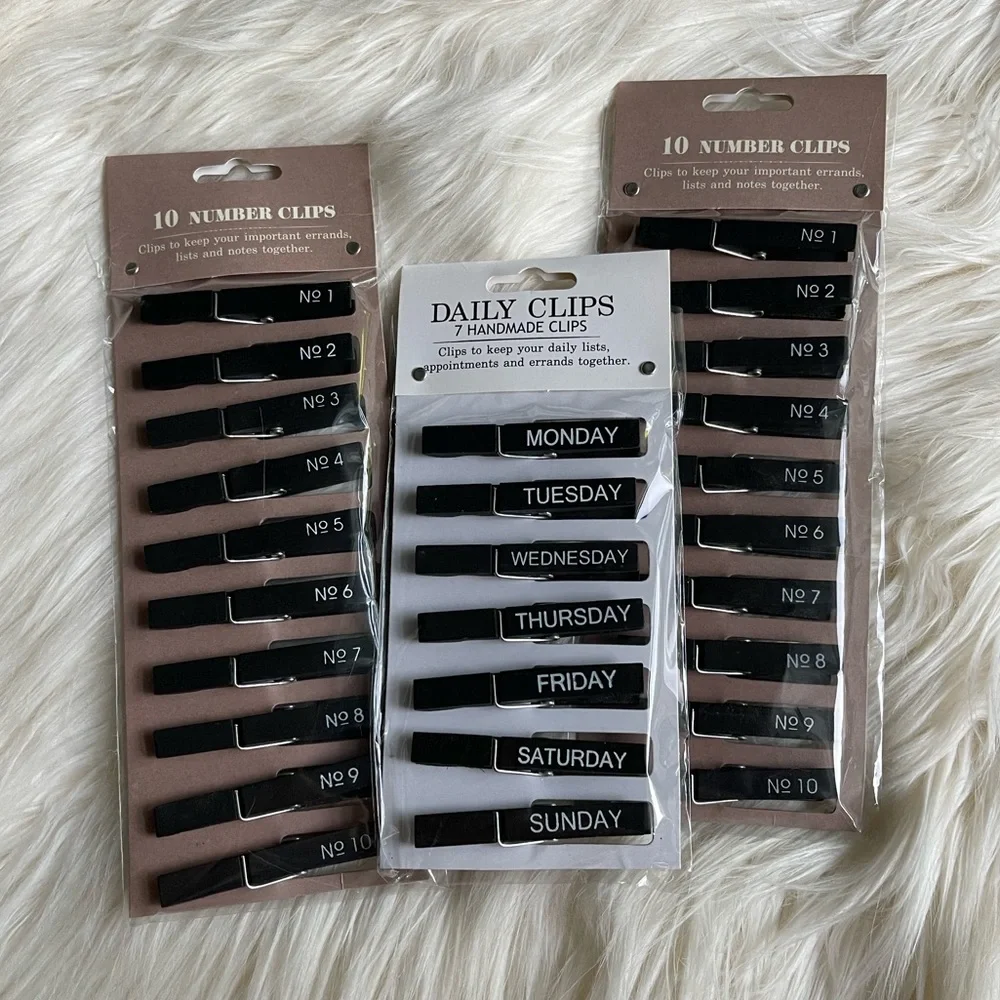 NWT Sheffield Home Set of 3 Close Pin Clips